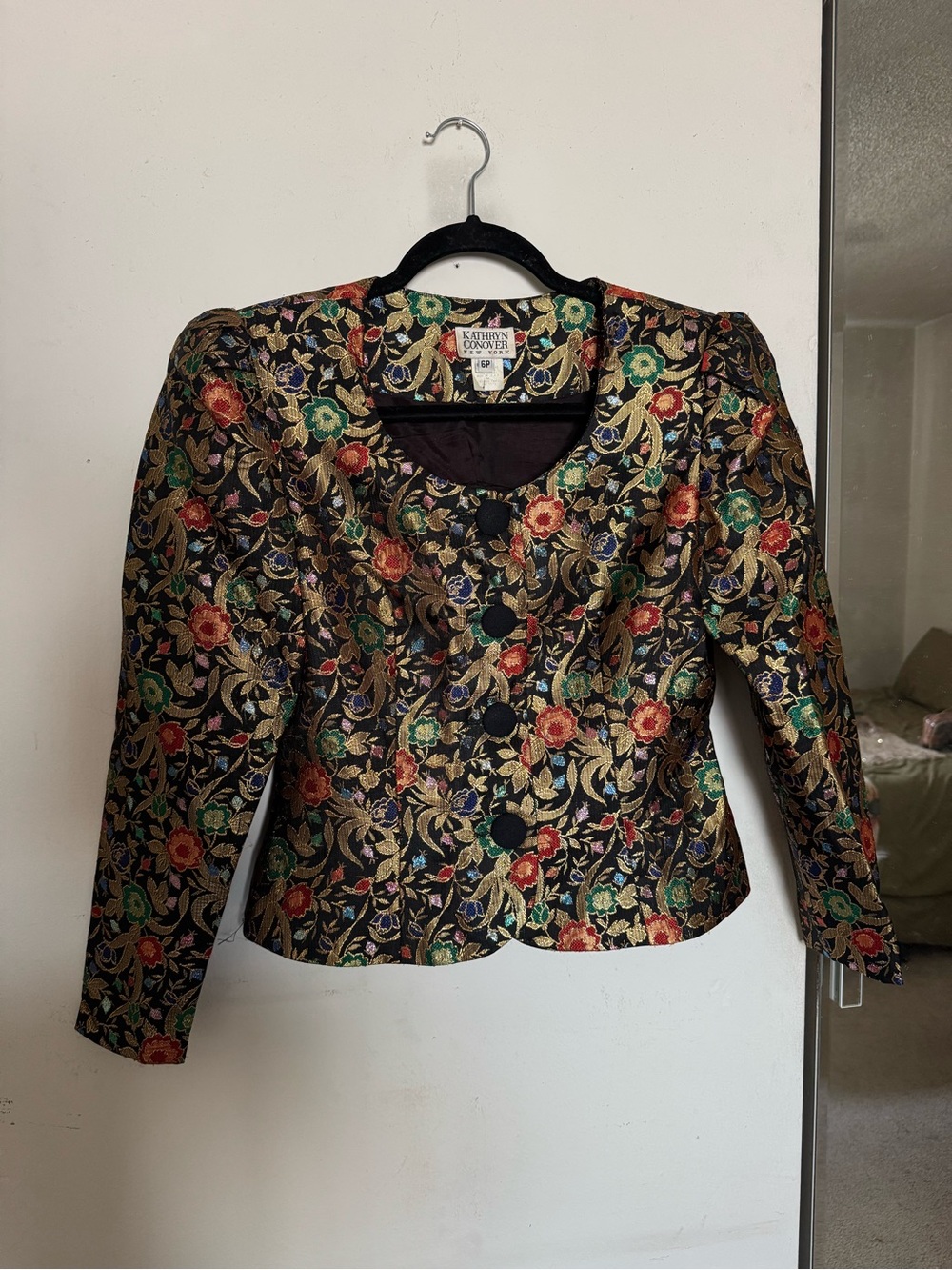 Floral Brocade 80’s Vintage Blazer